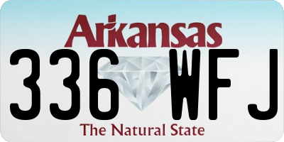 AR license plate 336WFJ