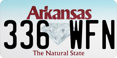 AR license plate 336WFN
