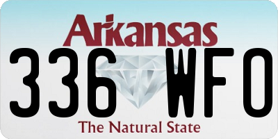 AR license plate 336WFO