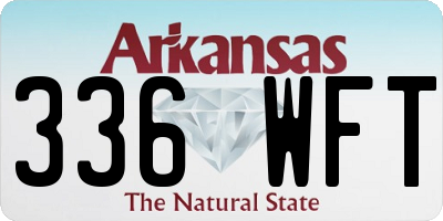 AR license plate 336WFT