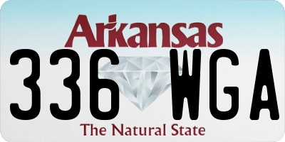 AR license plate 336WGA