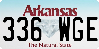 AR license plate 336WGE