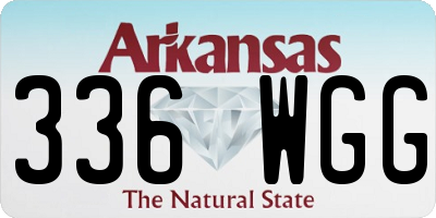 AR license plate 336WGG
