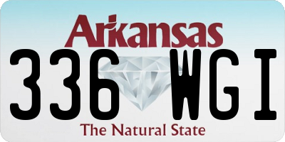 AR license plate 336WGI