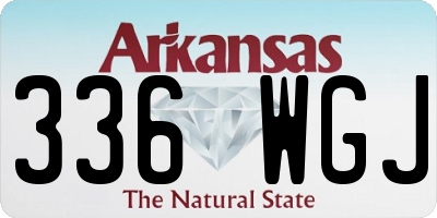 AR license plate 336WGJ