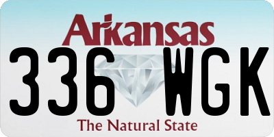 AR license plate 336WGK