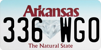 AR license plate 336WGO