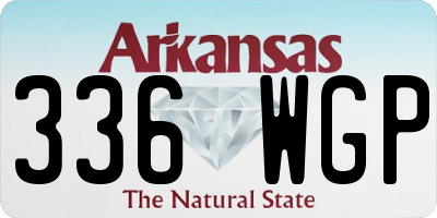 AR license plate 336WGP