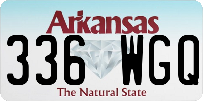 AR license plate 336WGQ