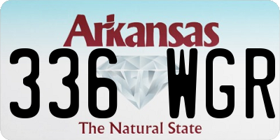 AR license plate 336WGR