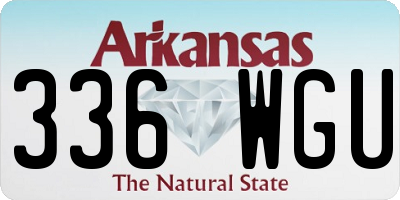 AR license plate 336WGU