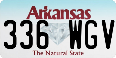 AR license plate 336WGV