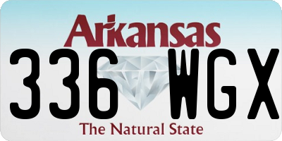 AR license plate 336WGX