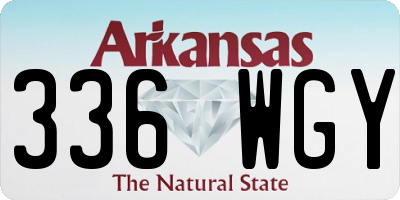 AR license plate 336WGY