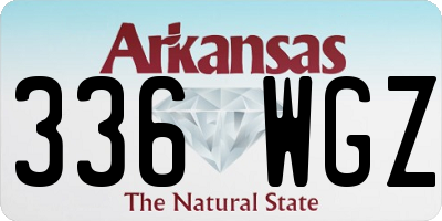 AR license plate 336WGZ