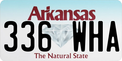 AR license plate 336WHA