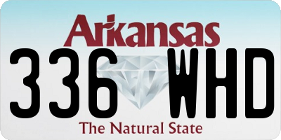 AR license plate 336WHD