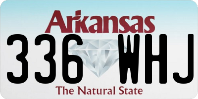 AR license plate 336WHJ