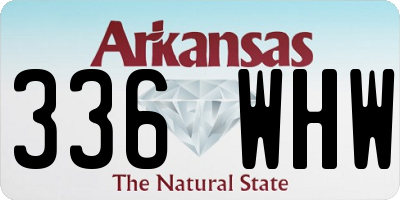 AR license plate 336WHW