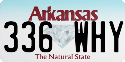 AR license plate 336WHY