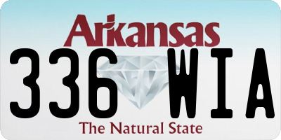 AR license plate 336WIA