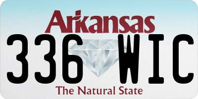 AR license plate 336WIC