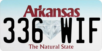 AR license plate 336WIF