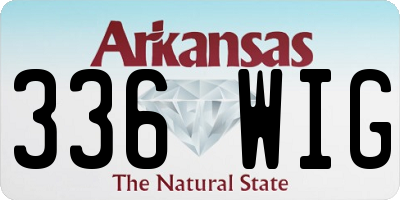 AR license plate 336WIG