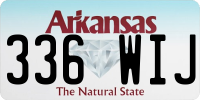 AR license plate 336WIJ