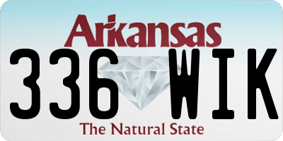 AR license plate 336WIK