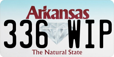 AR license plate 336WIP