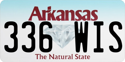 AR license plate 336WIS