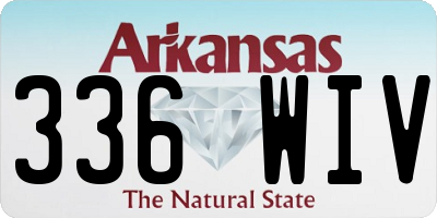 AR license plate 336WIV