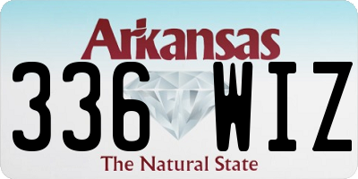 AR license plate 336WIZ