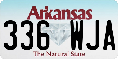 AR license plate 336WJA