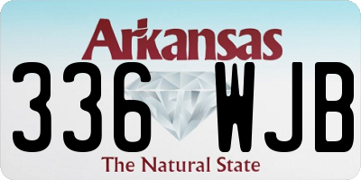 AR license plate 336WJB