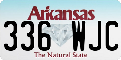 AR license plate 336WJC