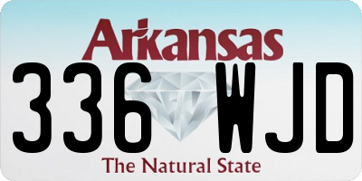 AR license plate 336WJD