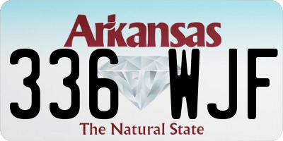 AR license plate 336WJF