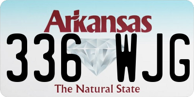 AR license plate 336WJG