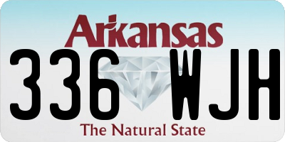 AR license plate 336WJH