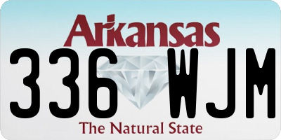AR license plate 336WJM