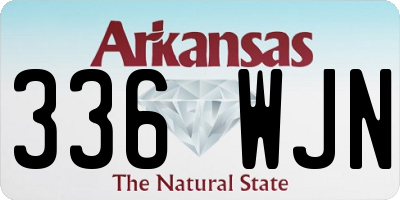 AR license plate 336WJN