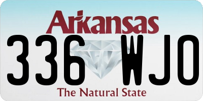 AR license plate 336WJO