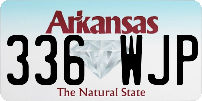 AR license plate 336WJP