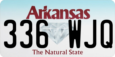 AR license plate 336WJQ