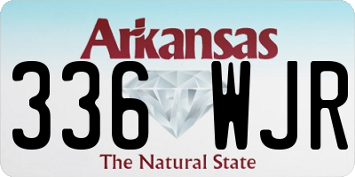 AR license plate 336WJR