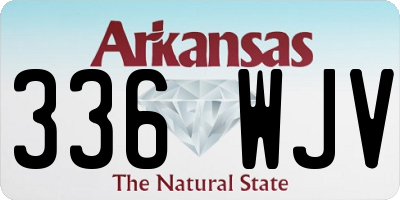 AR license plate 336WJV