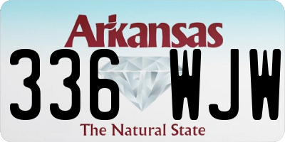 AR license plate 336WJW