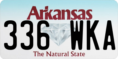 AR license plate 336WKA